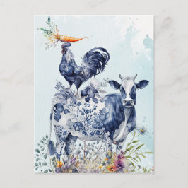 Cartão postal de animais russos para fazendeiros