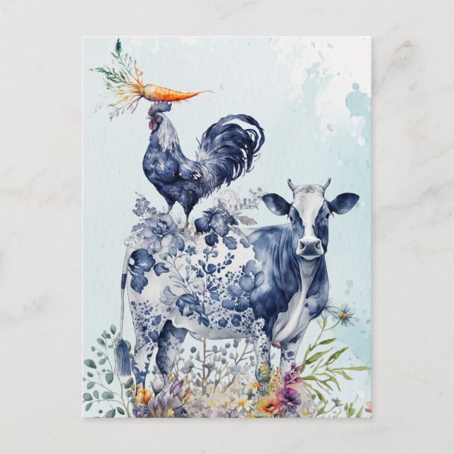 Cartão postal de animais russos para fazendeiros (Frente)