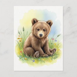 Cartão postal de animais selvagens filhotes de urs
