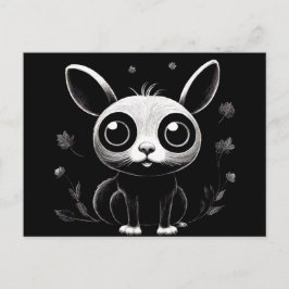 Cartão postal de animal de desenho animado estilo