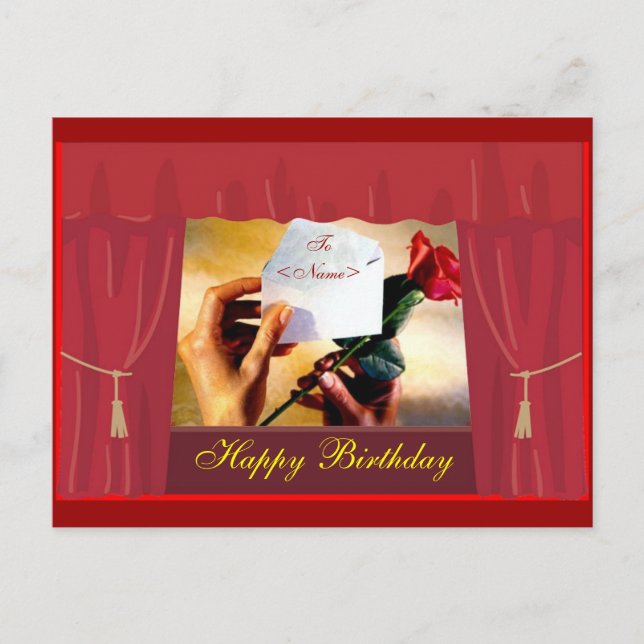 Cartão postal de aniversário (Frente)