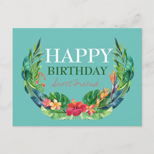 Cartão postal de aniversário da Bíblia Fofo (Frente)