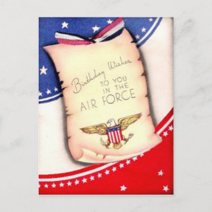 Cartão postal de aniversário da Força Aérea Milita