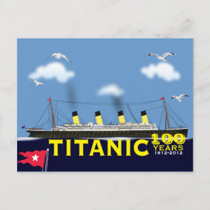 Cartão postal de aniversário da tragédia Titanic