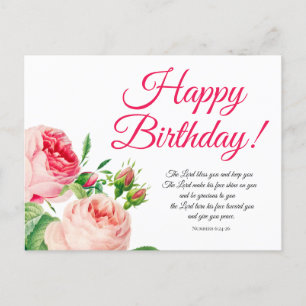 Cartão postal de aniversário de 6:24-26