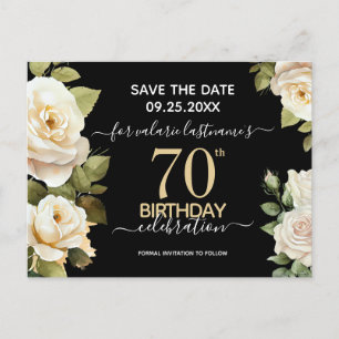Cartão postal de aniversário de 70 anos de Rosas B