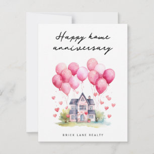 Cartão postal de aniversário de casa feliz Realty