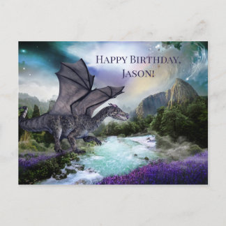 Cartão postal de aniversário de Dragon Fantasy Chi