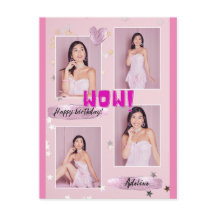 Cartão Postal de Aniversário de Senhora Foto Minim