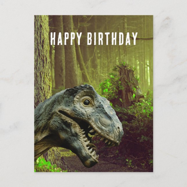 Cartão postal de aniversário de velhice, Dinossaur (Frente)