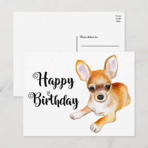 Cartão Postal de Aniversário do Cachorrinho Engraç