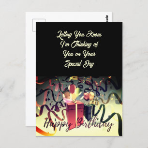 Cartão postal de aniversário feliz