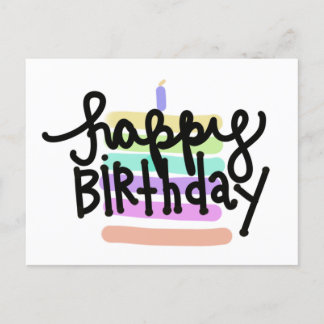 Cartão postal de aniversário feliz
