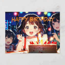 Cartão postal de aniversário feliz