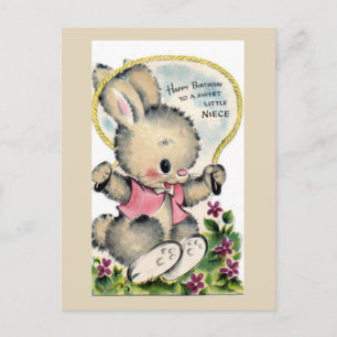 Cartão postal de aniversário Vintage