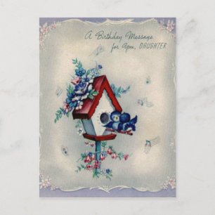 Cartão postal de aniversário Vintage