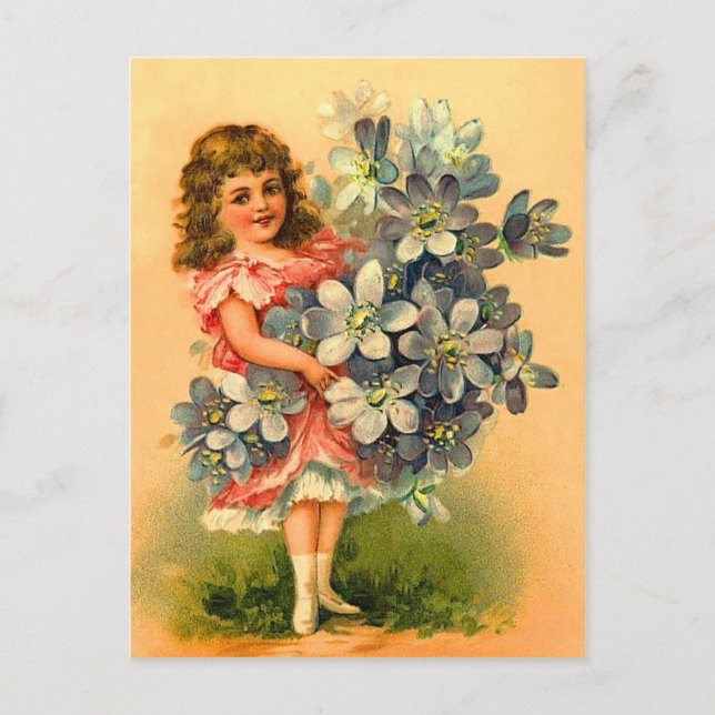 Cartão postal de aniversário Vintage (Frente)