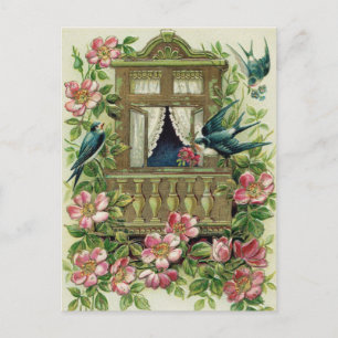 Cartão postal de aniversário Vintage