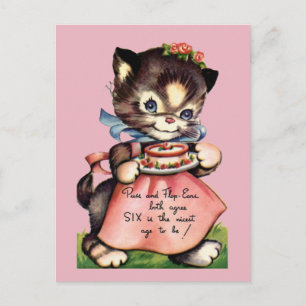 Cartão postal de aniversário Vintage