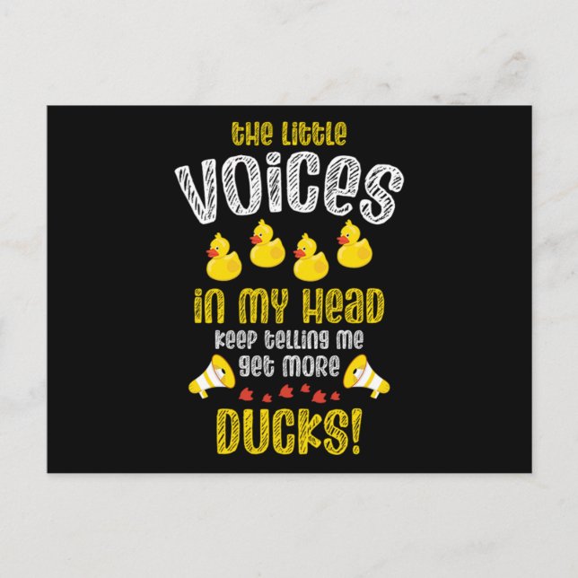 Cartão Postal De Anúncio 08.Pato de borracha para os Duck Lovers (Frente)