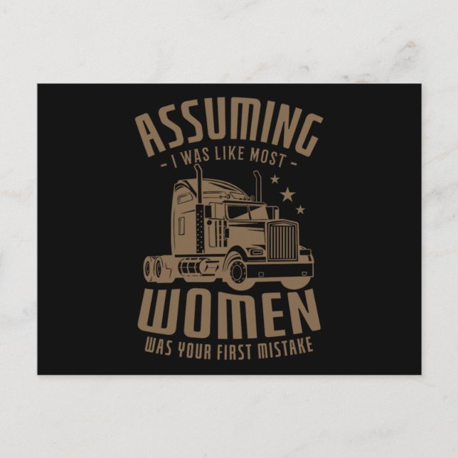 Cartão Postal De Anúncio 12.Caminhoneiro para um Motorista de Caminhão (Frente)