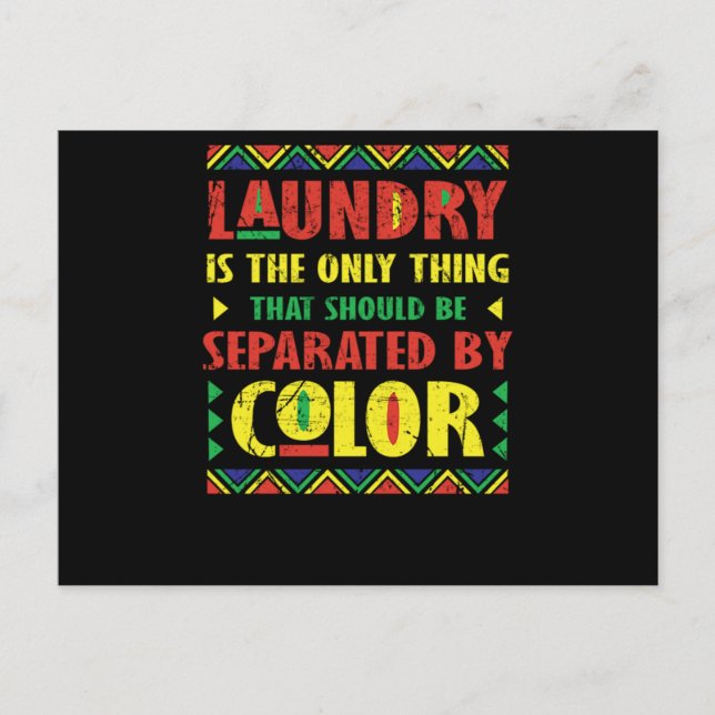 Cartão Postal De Anúncio 20 Black History Month African Pride Roupa Gift. (Frente)