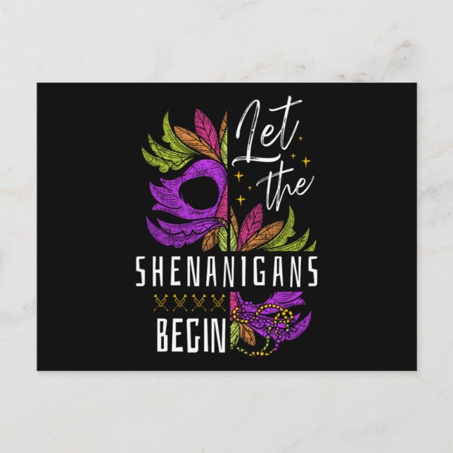 Cartão Postal De Anúncio 25.Mardi Gras do Carnaval para um fã Mardi gras (Frente)