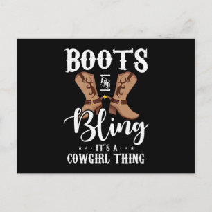 Cartão Postal De Anúncio 27.Boots E Bling É Uma Coisa De Garotinha