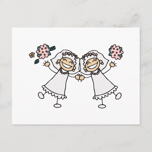 Cartão Postal De Anúncio 2 Noivas (Frente)