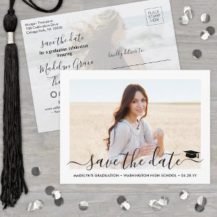 Cartão Postal De Anúncio 2 Script Moderno de Graduação de Fotografias Salva
