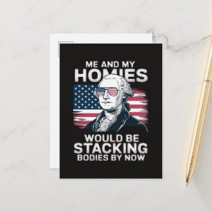 Cartão Postal De Anúncio 4 de Julho Patriótico Americano