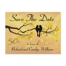 50º Aniversário do Lovebird Salvar a Data