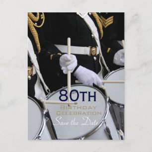 Cartão Postal De Anúncio 80 Real Britânico Birthday Salve a Data