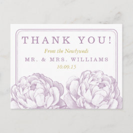 Cartão Postal De Anúncio A Bela Coleção de Casamento Floral Peônia