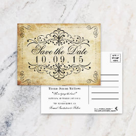 Cartão Postal De Anúncio A Coleção de Casamento Vintage The Ornate Flourish