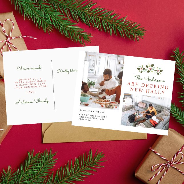 Cartão Postal De Anúncio A Família Natal Decking New Halls Foto de Moviment (Criador carregado)