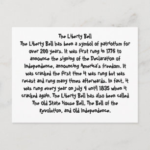 Cartão Postal De Anúncio A Liberty Bell