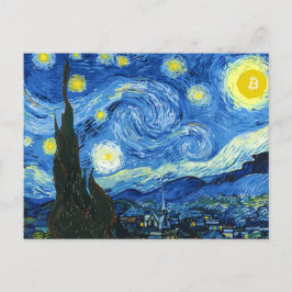 Cartão Postal De Anúncio A Noite da Bitcoiny