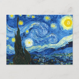 Cartão Postal De Anúncio A Noite da Bitcoiny