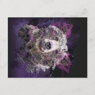 Cartão Postal De Anúncio Abstrato Mystical Bear