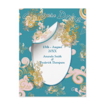 Abstrato rosa alegre, azul-céu - Flores rosa