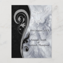 Cartão Postal De Anúncio Abstratos Dourados em Texturas Márteis Pretas e Mi