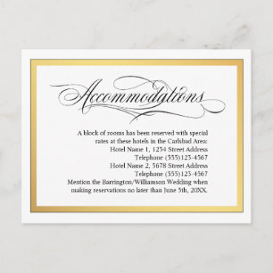 Cartão Postal De Anúncio Acomodações de Casamento com Floreios de Letra Ele