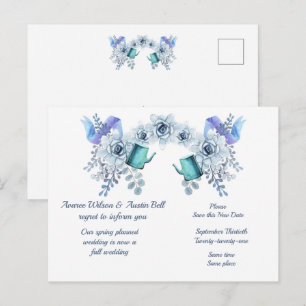 Cartão Postal De Anúncio Adiamento de Casamento de Primavera a Outono
