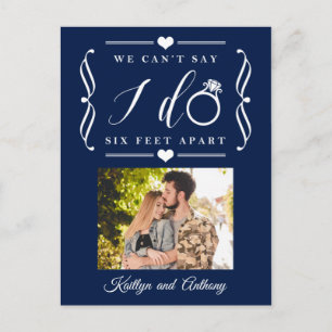 Cartão Postal De Anúncio Adiamento de Casamento de Seis Pés à Parte Mudan