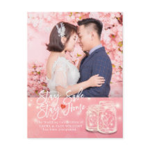 Adiamento de casamento Fique em casa e mantenha-se