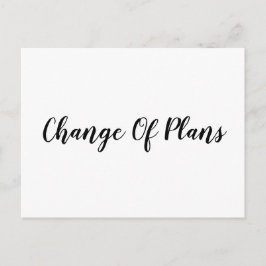 Cartão Postal De Anúncio Adiamento Simples de Casamento 