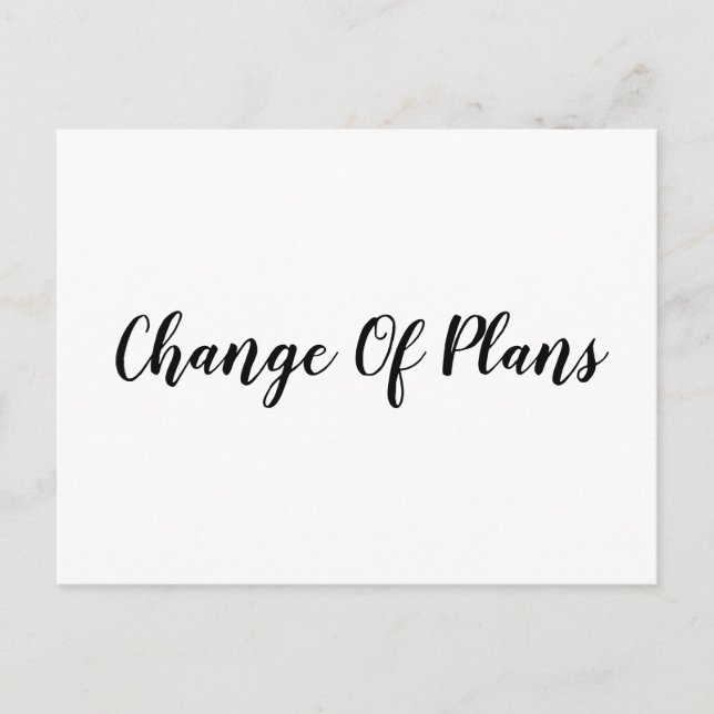 Cartão Postal De Anúncio Adiamento Simples de Casamento  (Frente)