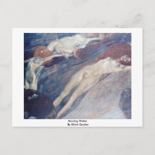 Cartão Postal De Anúncio Água em Movimento por Klimt Gustav