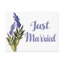 Água-forte Floral em Aquarela Roxo Lavanda Casamen